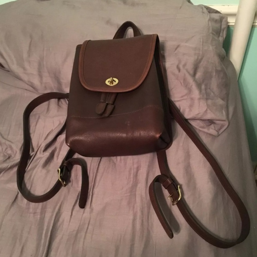 Leather Coach Backpack